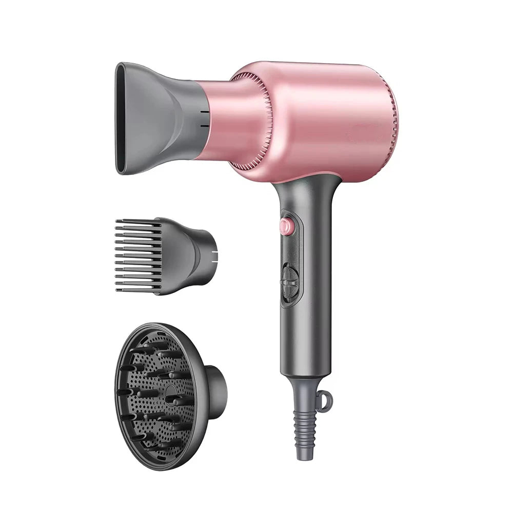 3-in-1 Hair Dryer with Comb - 1800-2200W, Compact Travel, 3 Heat + 2 Speed Settings, Cool Shot, Overheat Protection