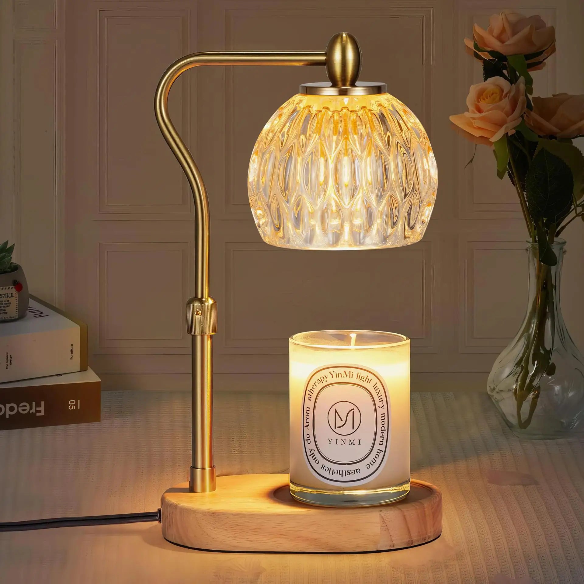 Electric Candle Warmer Lamp - Adjustable Height with Timer - Gift Box