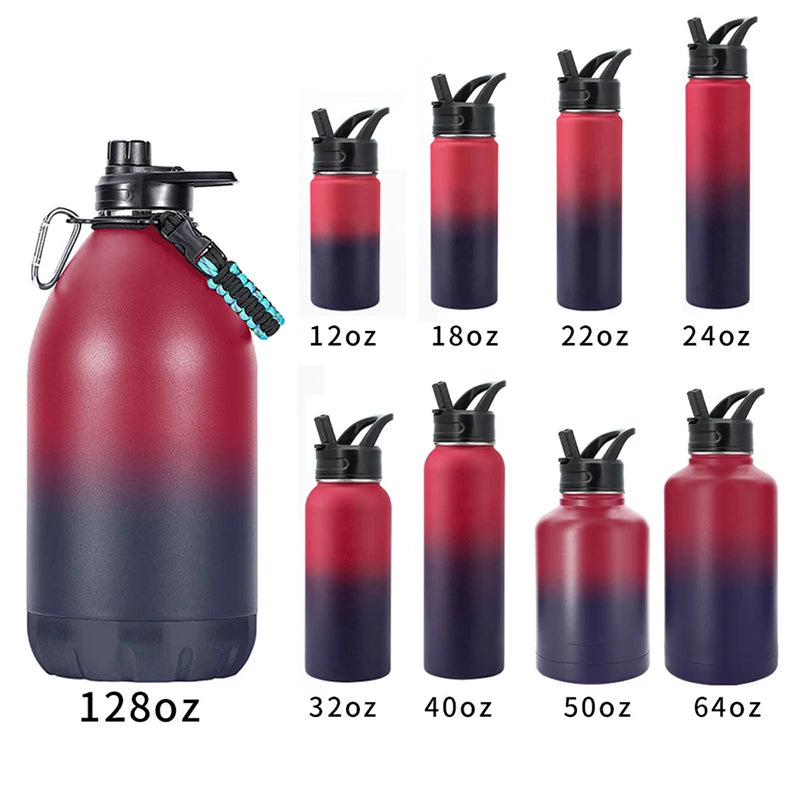 304 Stainless Steel Thermos - Large Capacity Vacuum Insulated Water Bottle, Hot/Cold for 12-24 Hours, for Outdoor Sports Travel