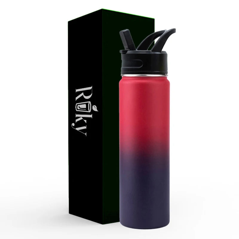 304 Stainless Steel Thermos - Large Capacity Vacuum Insulated Water Bottle, Hot/Cold for 12-24 Hours, for Outdoor Sports Travel