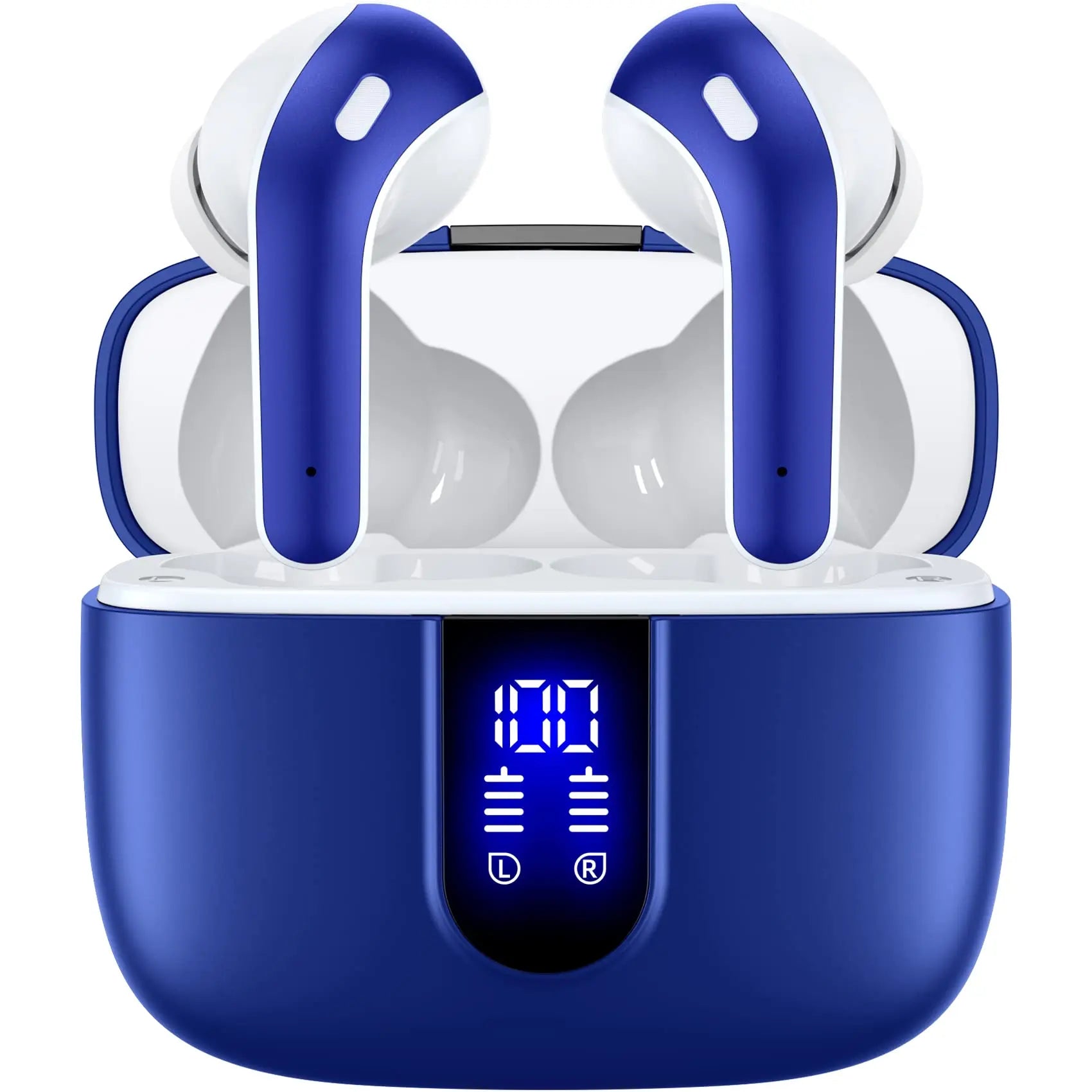 True Wireless Earbuds - LED Display, Wireless Charging Case, IPX5 Waterproof, Bluetooth 5.3, for Phone TV Laptop