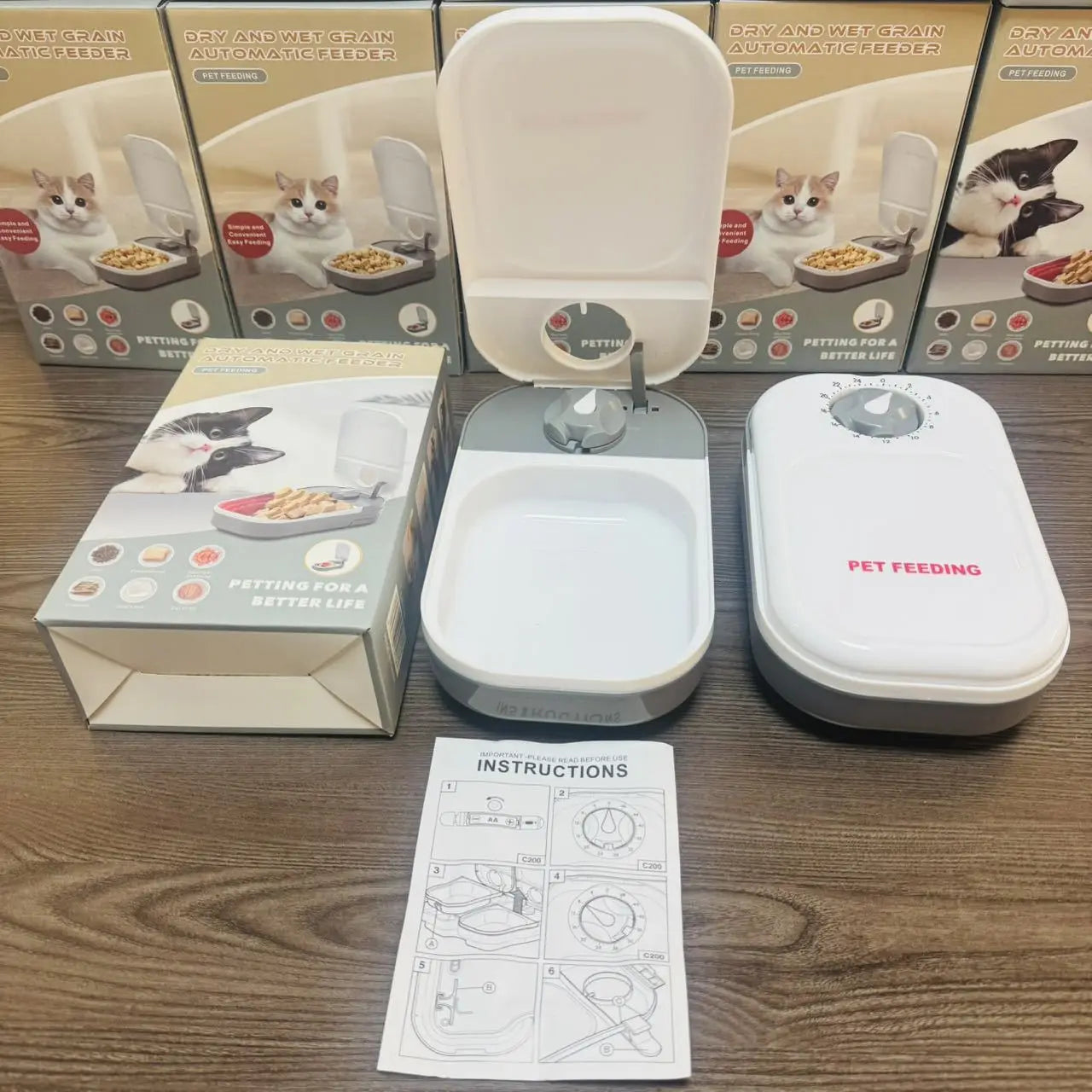 Smart Pet Feeder for Dogs & Cats - Timed, Automatic, 500g Oval Design | DailyMuseGoods