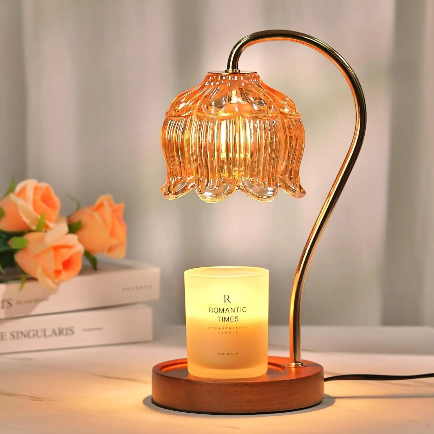 Electric Candle Warmer Lamp - Adjustable Height with Timer - Gift Box