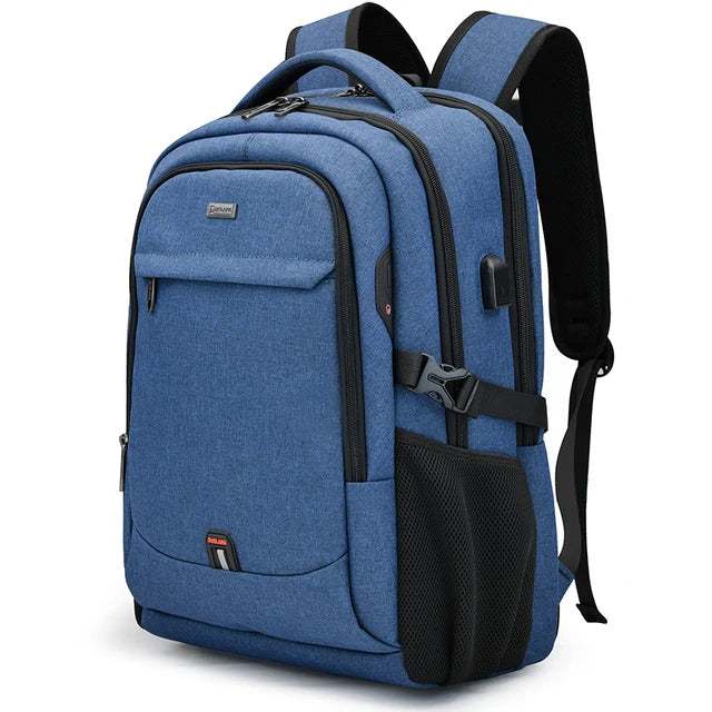 Water-Resistant Business Laptop Backpack - Fits 15.6 Inch, Oxford Fabric, Lightweight, for Men Travel Work
