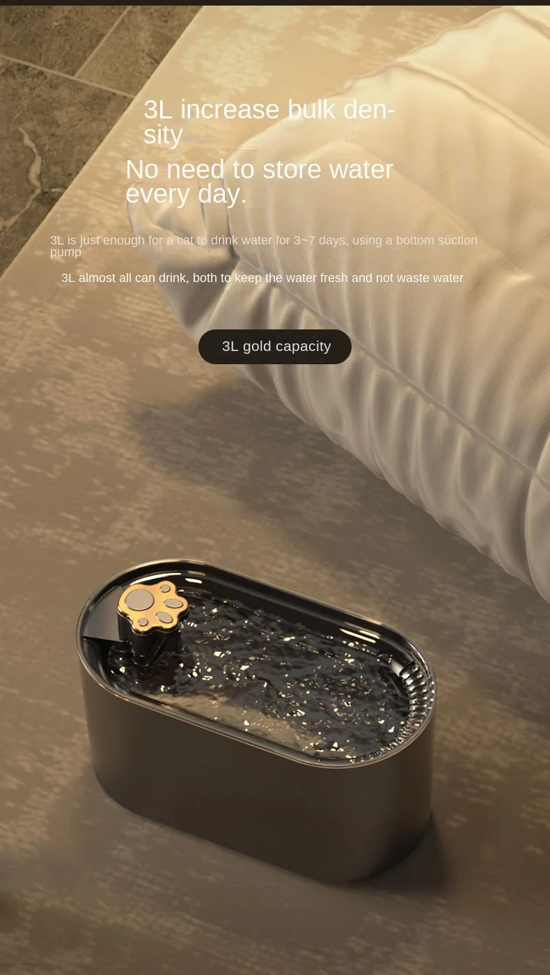 Smart Pet Water Fountain - Automatic 3L Dispenser for Dogs & Cats | DailyMuseGoods