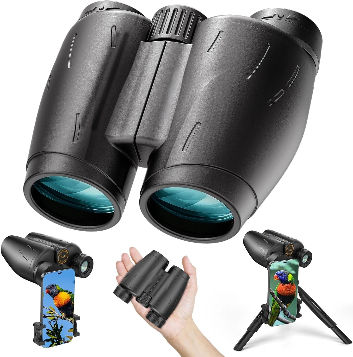25x30 High Power Binoculars - HD Magnification for Outdoor Travel, Camping, Sports Events, Hiking - Long Range Viewing