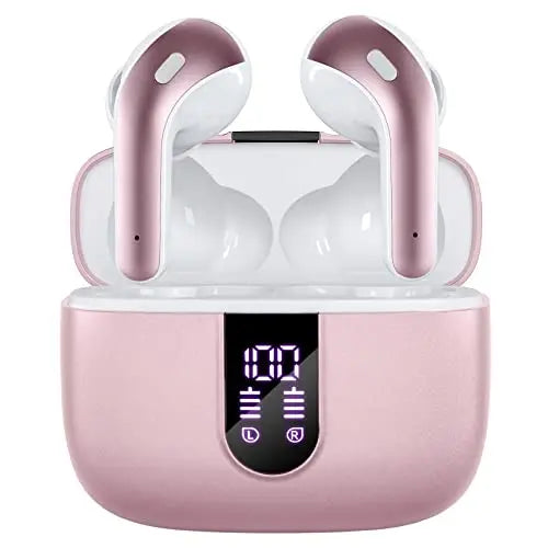 True Wireless Earbuds - LED Display, Wireless Charging Case, IPX5 Waterproof, Bluetooth 5.3, for Phone TV Laptop
