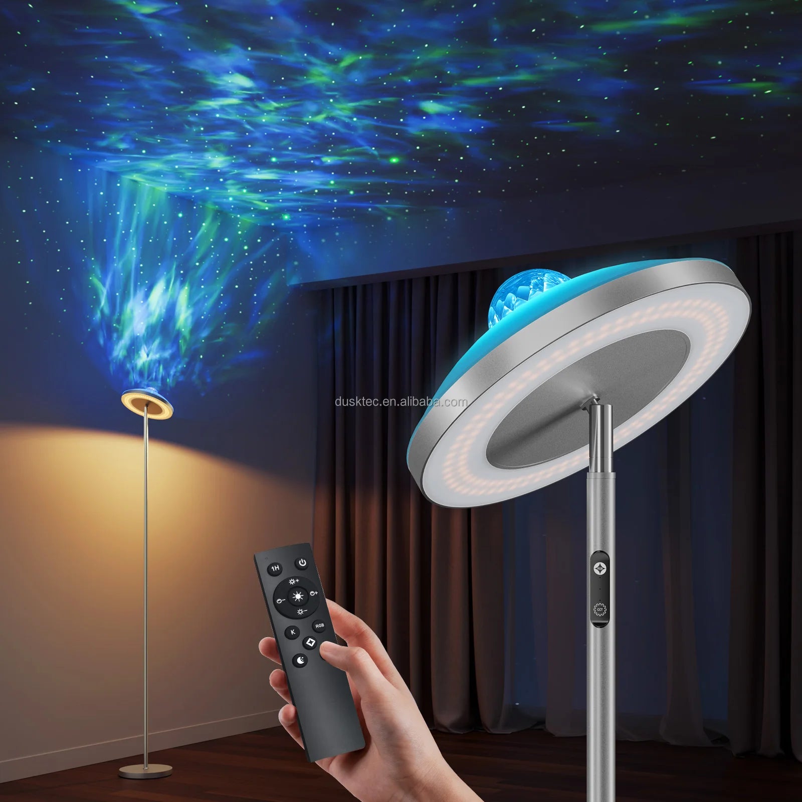 Modern RGB Star Projector Aurora Light Floor Lamp
