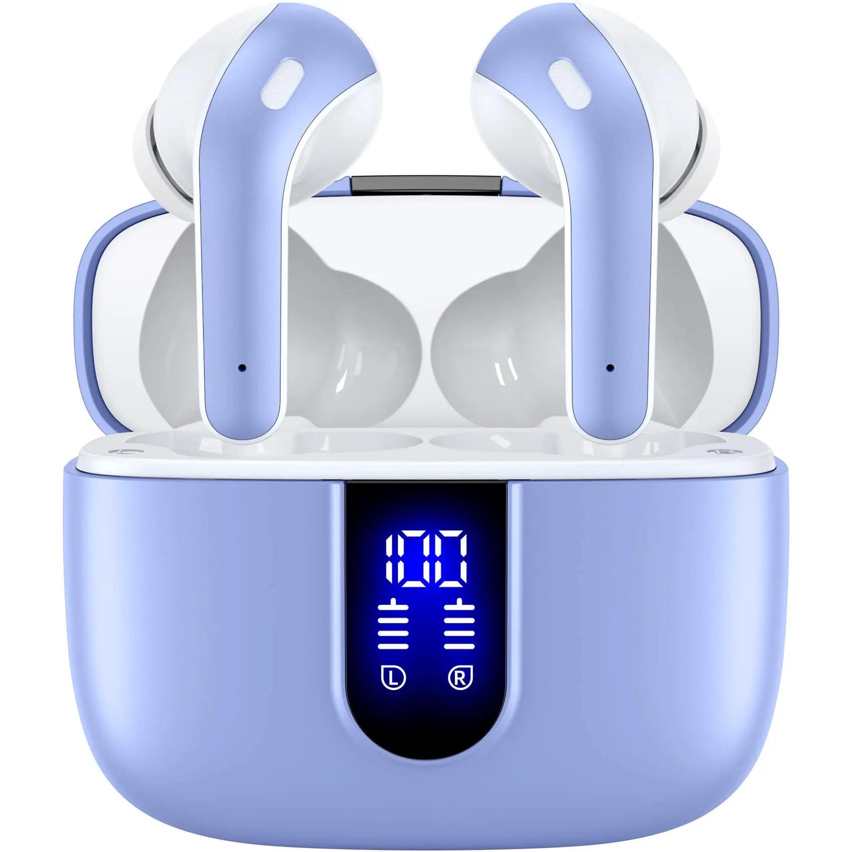 True Wireless Earbuds - LED Display, Wireless Charging Case, IPX5 Waterproof, Bluetooth 5.3, for Phone TV Laptop