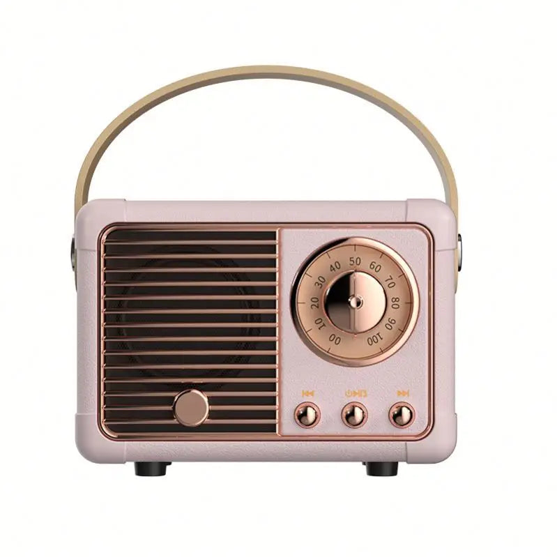 Retro Bluetooth Speaker - Vintage Mini Wireless Speaker, Portable Rechargeable, Home Decor Gift
