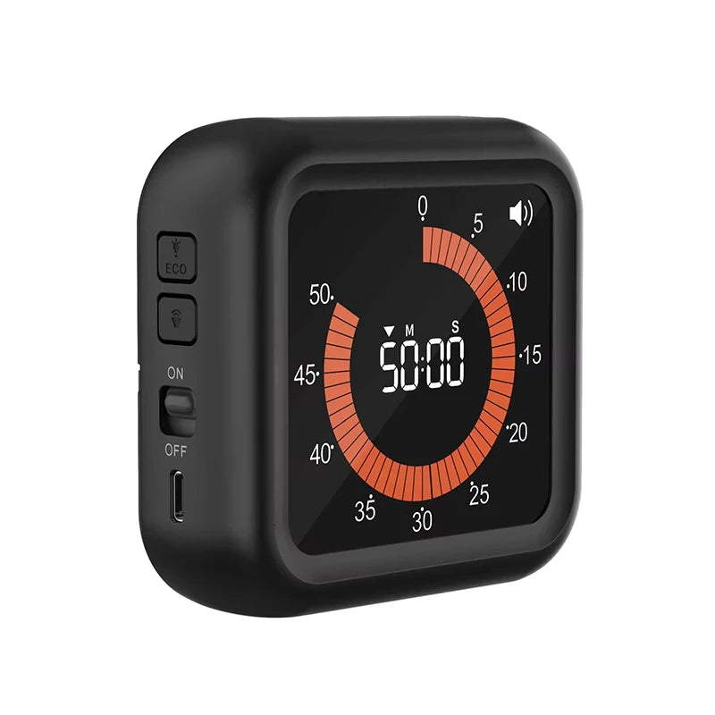 JR Magnetic Visual Timer - Type-C Rechargeable Digital Countdown | DailyMuseGoods