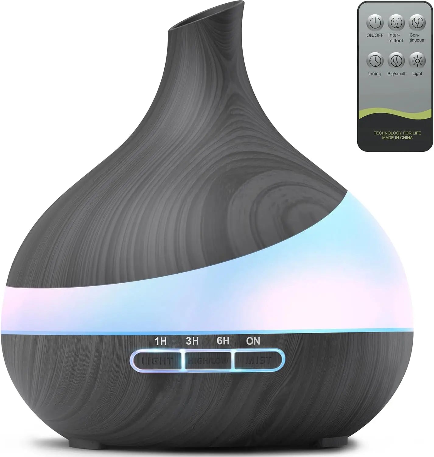 500ml Aroma Diffuser | Ultrasonic with Remote | 14 Colors LED Night Light