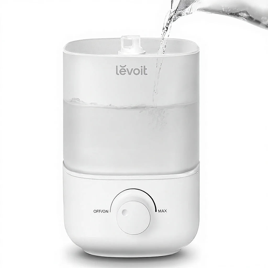 2.5L Top Fill Cool Mist Humidifier - 28dB Quiet, Auto Shut-Off, Easy Refill, for Bedroom Nursery Home