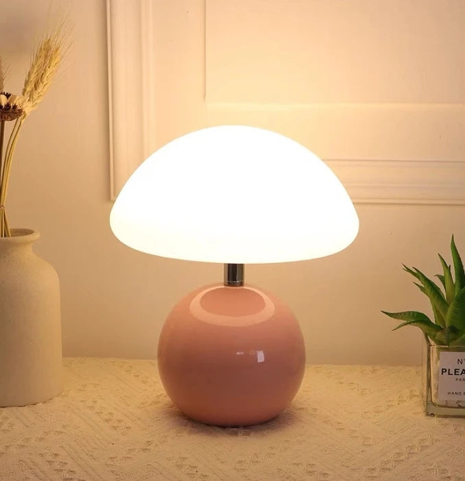 Modern Metal Mushroom LED Table Lamp