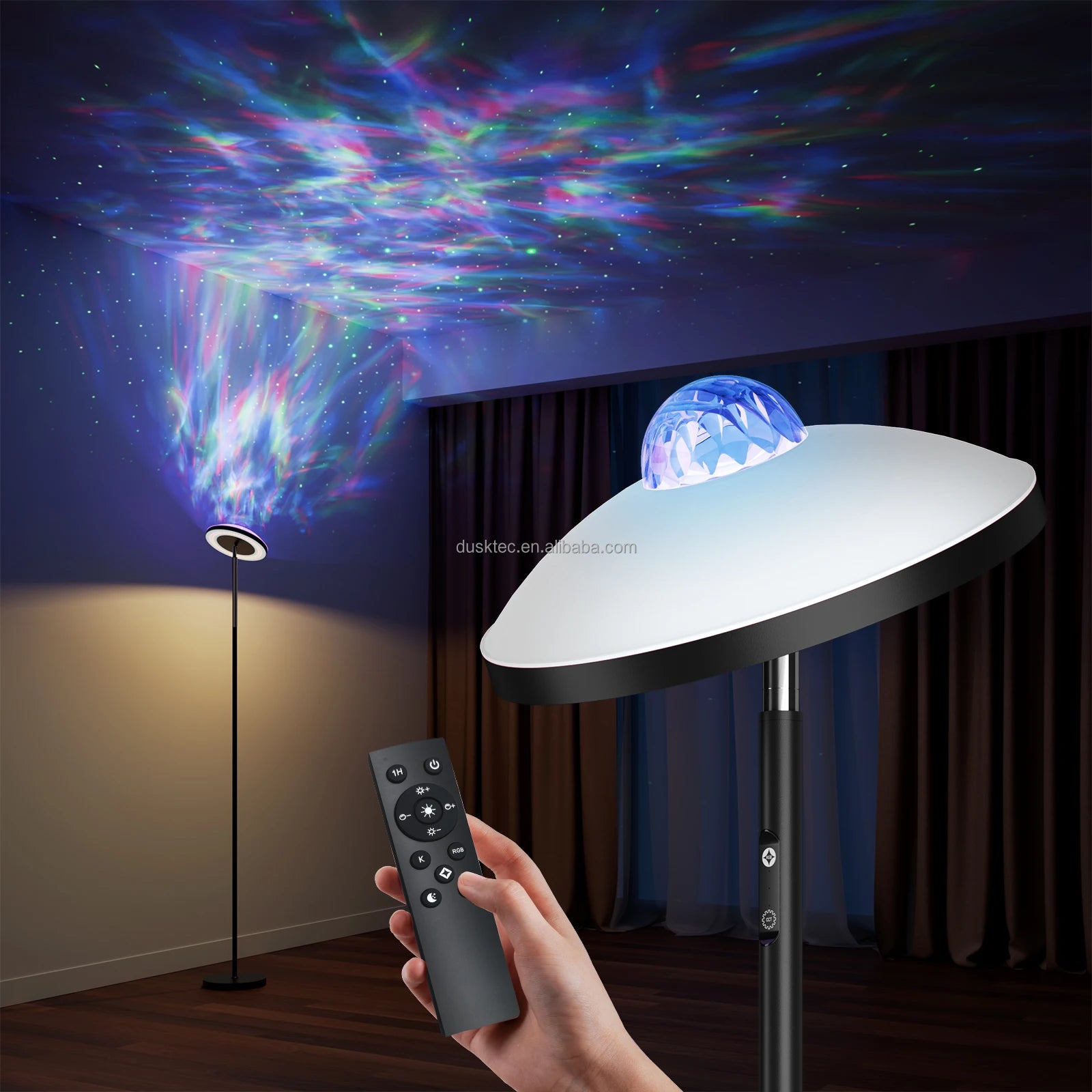 Modern RGB Star Projector Aurora Light Floor Lamp