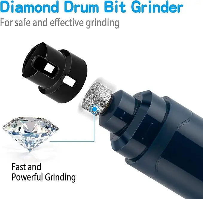 Casfuy Dog Nail Grinder Upgraded - Professional 2-Speed Electric Rechargeable Pet Nail Trimmer, Diamond Bit