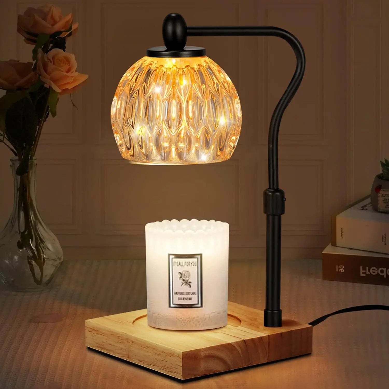 Electric Candle Warmer Lamp - Adjustable Height with Timer - Gift Box