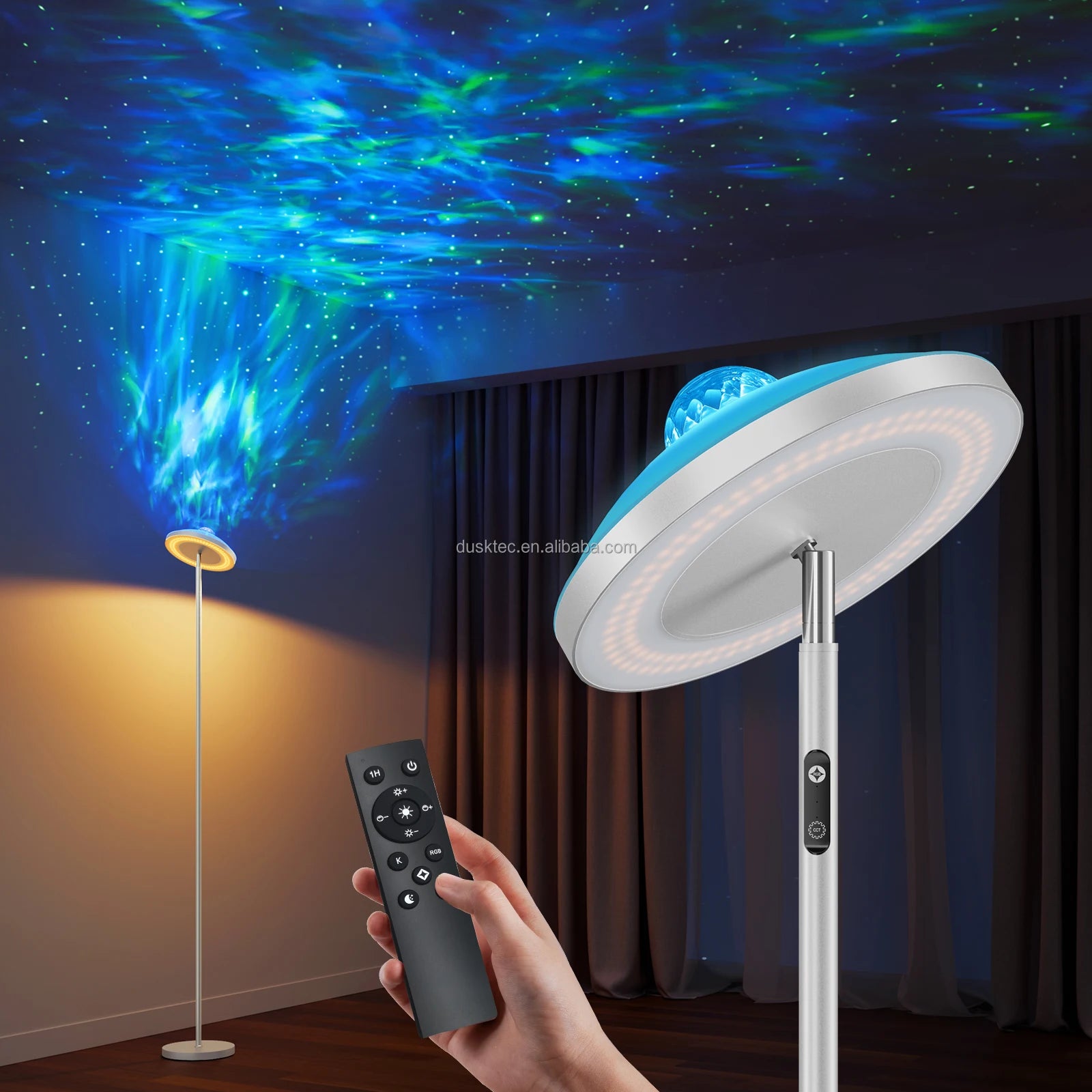 Modern RGB Star Projector Aurora Light Floor Lamp