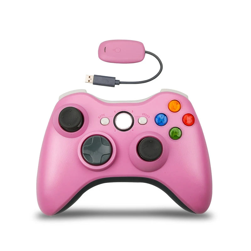 Wireless Controller for Xbox 360 - 2.4GHz, Dual Vibration, 3D Joysticks, Replacemnt Gamepad