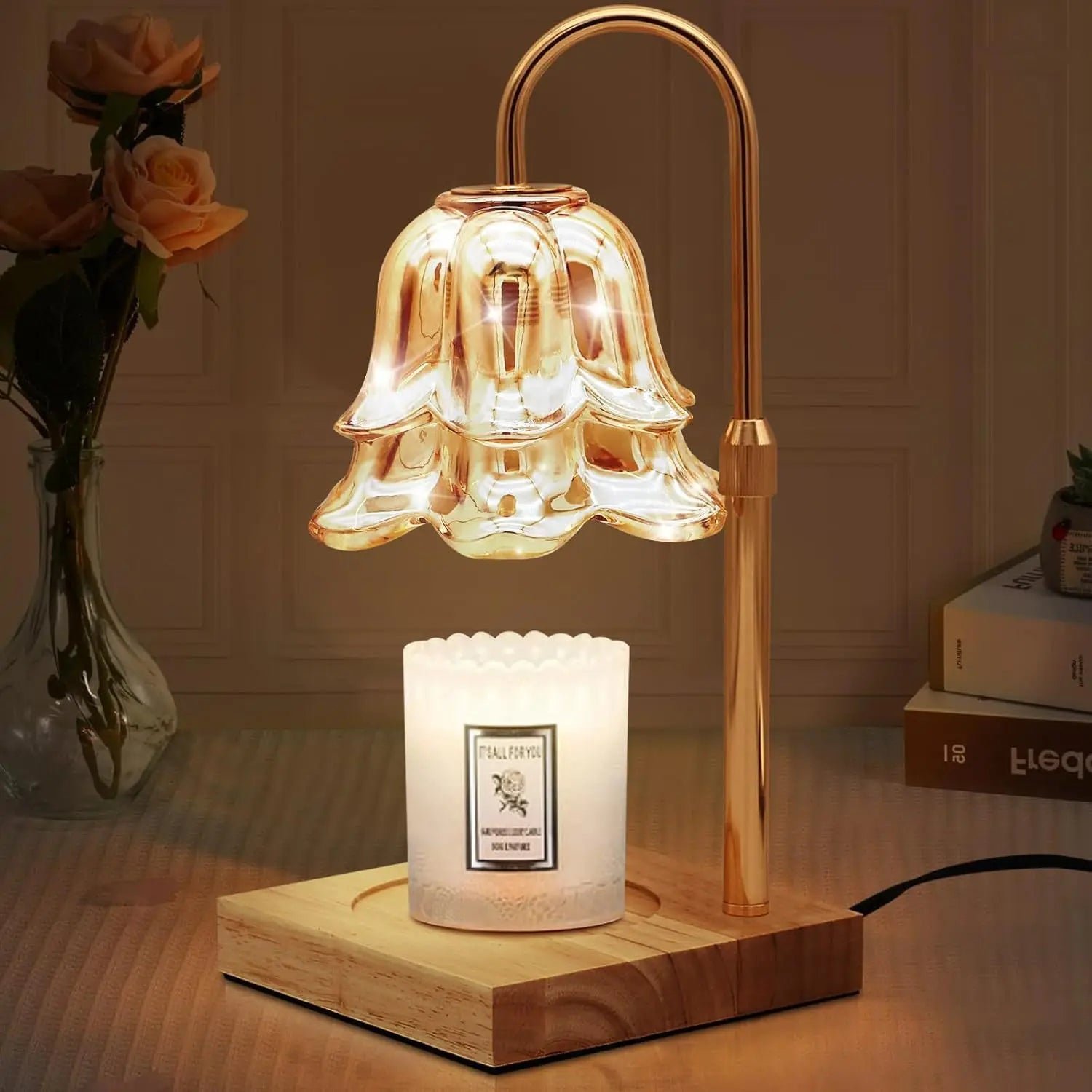 Electric Candle Warmer Lamp - Adjustable Height with Timer - Gift Box