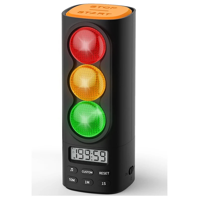 Traffic Light Visual Timer - Rechargeable Countdown for Study & Kids | DailyMuseGoods