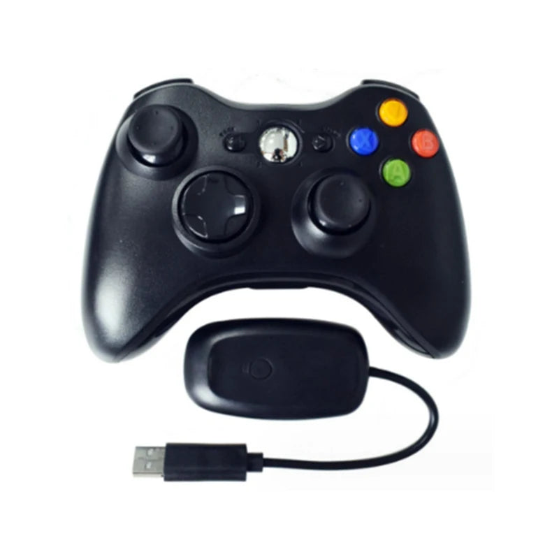 Wireless Controller for Xbox 360 - 2.4GHz, Dual Vibration, 3D Joysticks, Replacemnt Gamepad