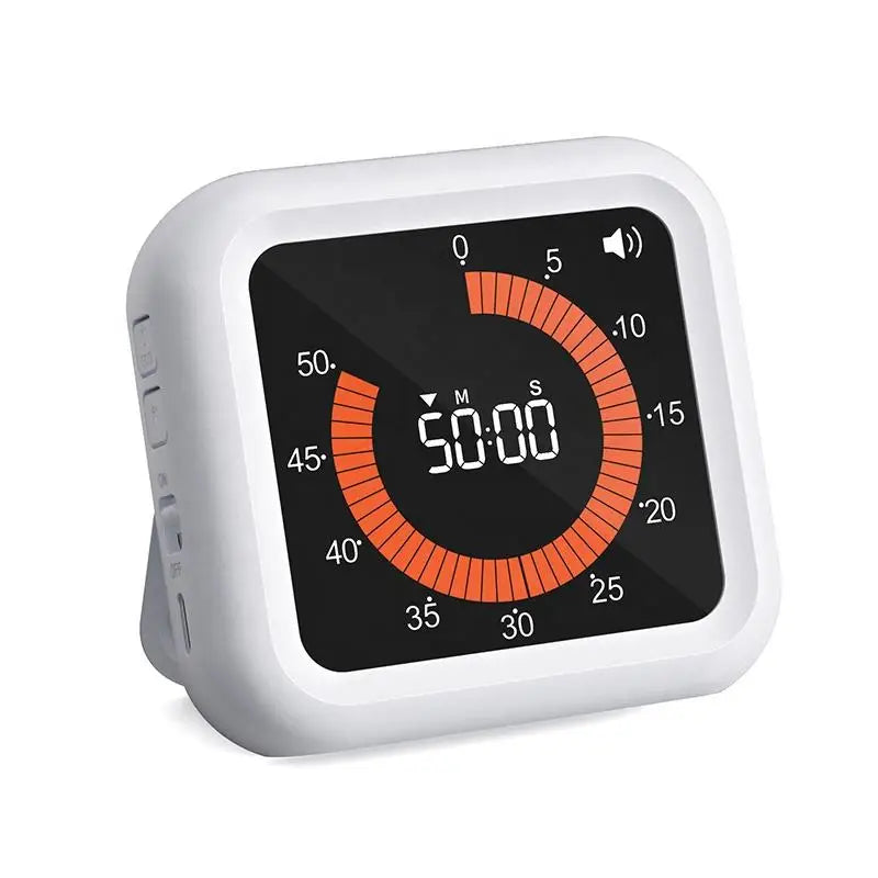 JR Magnetic Visual Timer - Type-C Rechargeable Digital Countdown | DailyMuseGoods