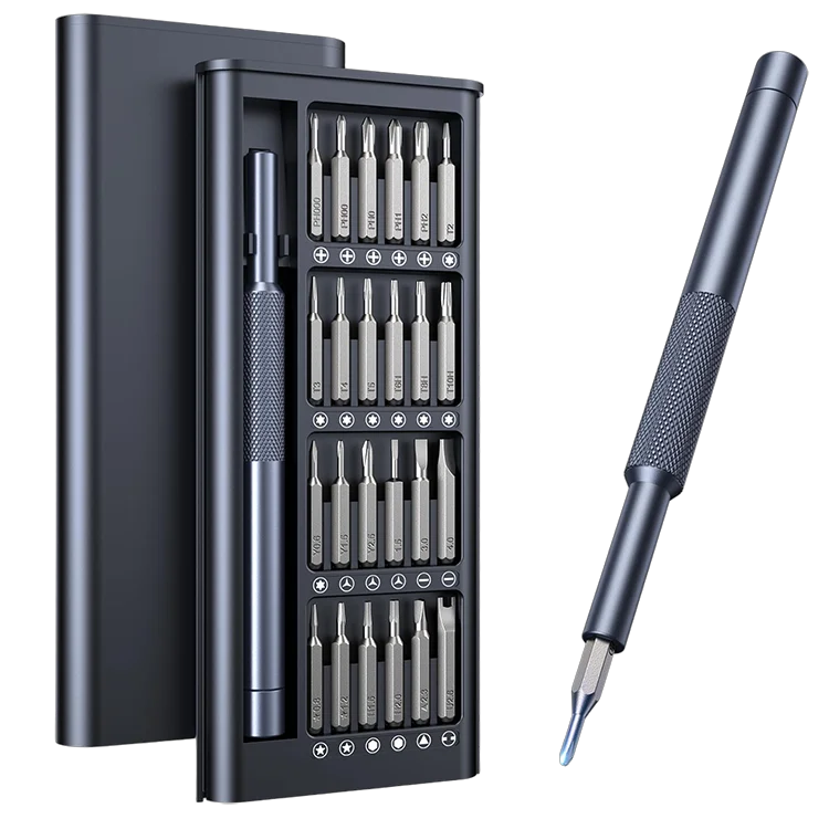 25-in-1 Precision Screwdriver Set - Magnetic, S2 Steel Bits, for iPhone MacBook Watch Repair, Portable ABS Case
