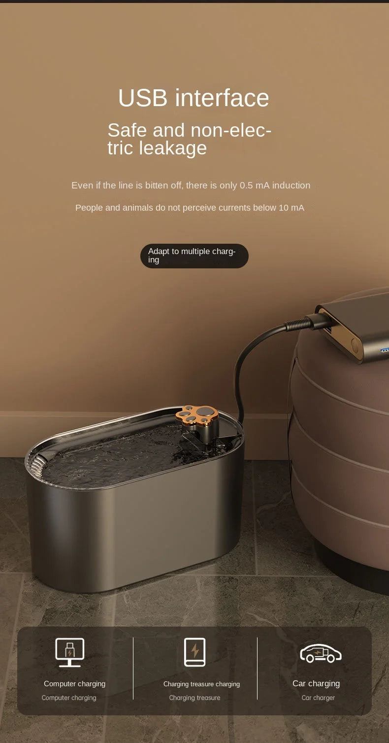 Smart Pet Water Fountain - Automatic 3L Dispenser for Dogs & Cats | DailyMuseGoods