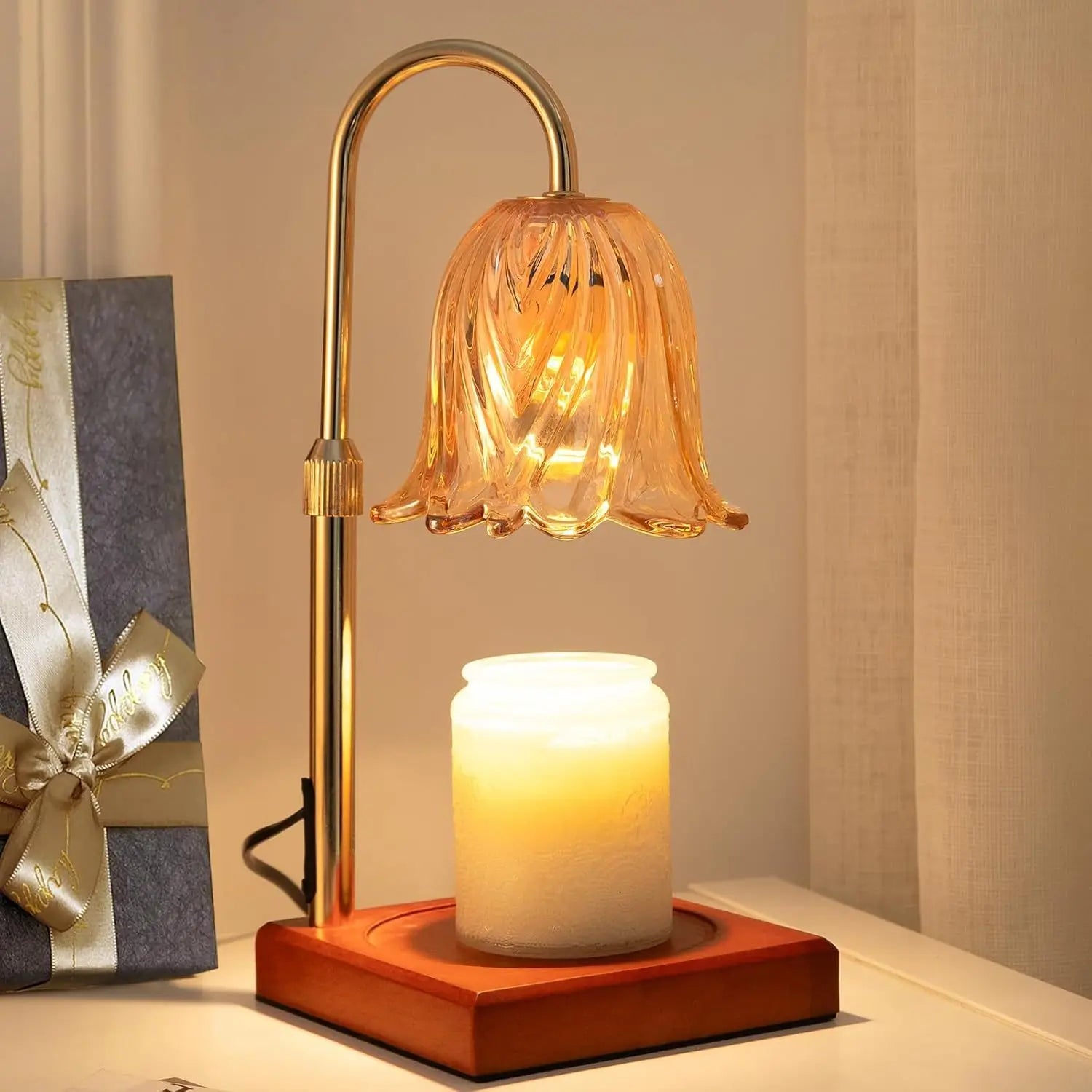 Electric Candle Warmer Lamp - Adjustable Height with Timer - Gift Box
