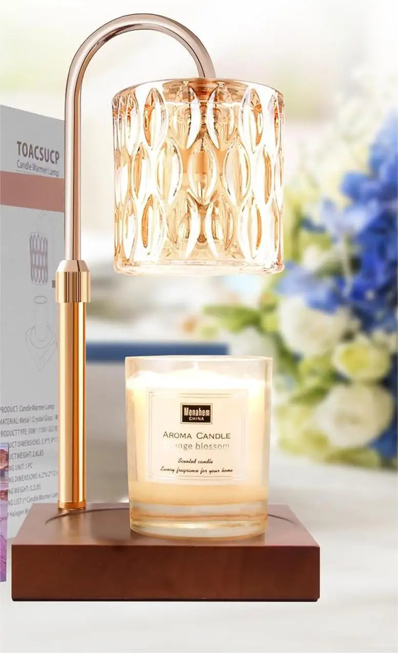 Electric Candle Warmer Lamp - Adjustable Height with Timer - Gift Box