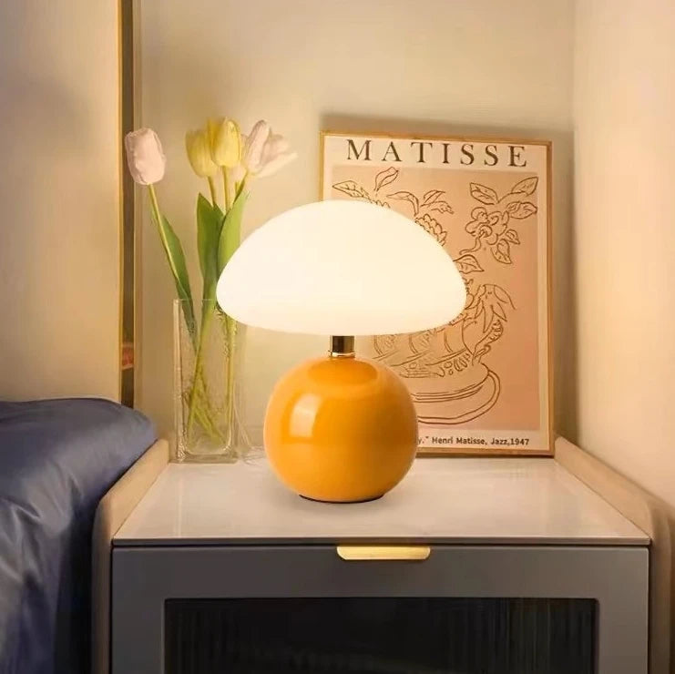 Modern Metal Mushroom LED Table Lamp
